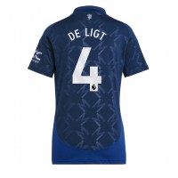 Camiseta Manchester United Matthijs de Ligt #4 Visitante Equipación para mujer 2024-25 manga corta